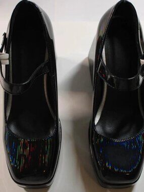 black platform Mary Jane’s